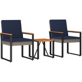  Set vanjskog namještaja 3 pcs Siva i tamnoplava poliratan | shoptok.hr