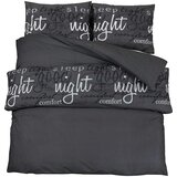  Set posteljine za poplun crna 140 x 200 cm pamučni | shoptok.hr