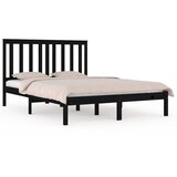  Okvir za krevet od masivne borovine crni 200 x 200 cm | shoptok.hr