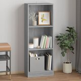 vidaXL Knjižna omara 3-nadstropna siva sonoma 40x24x109 cm inžen. les Cene