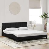  Okvir kreveta bez madraca Hanko crni 180x200 cm baršunasti | shoptok.hr