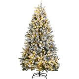 vidaXL Umetna novoletna jelka 300 LED diod in komplet bučk 180 cm Cene