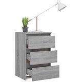  Noćni ormarić siva boja hrasta 40x35x62,5 cm konstruirano drvo | shoptok.hr