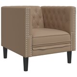 vidaXL Chesterfield sofa fotelja cappuccino umjetna koža - Boja cappuccina 1 sjedalo | shoptok.hr