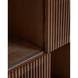 Kave Home Temno rjav regal v orehovem dekorju z drsnimi vrati 84,5x170x42,5 cm Beyla – | Shoptok.si