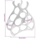  Stalak za vino Srebrno 32 x 14 x 37.5 cm Aluminij | shoptok.hr