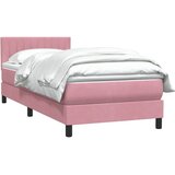Box spring krevet s madracem ružičasti 80 x 220 cm baršunasti | shoptok.hr
