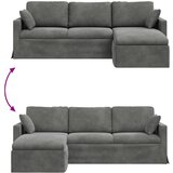 SOFA Tamno siva 228 x 134 x 80 cm Baršun | shoptok.hr