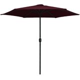  Vrtni suncobran s aluminijskim stupom 270 x 246 cm bordo | shoptok.hr