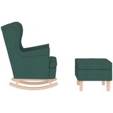  Gugalni stol s stolčkom za noge temno zeleno blago, (21749741) | Shoptok.si