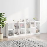  Regal za knjige s vratima bijeli 204x37x75 cm konstruirano drvo | shoptok.hr