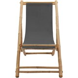  Ležaljka od bambusa i platna tamnosiva | shoptok.hr
