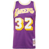 Mitchell & Ness Tehnička sportska majica 'LOS ANGELES LAKERS - MAGIC JOHNSON' zlatno žuta / patlidžan / bijela | shoptok.hr