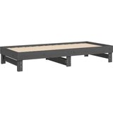  Izvlečna dnevna postelja siva 2x(80x200) cm trdna borovina, (20727000) | Shoptok.si