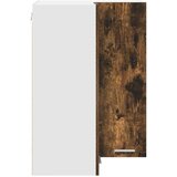 vidaXL Viseča omarica Riga Dimljen hrast in bela 57 x 57 x 80 cm | Shoptok.si