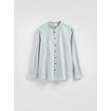 Reserved Slim fit košulja s podignutim ovratnikom - zelena | shoptok.hr
