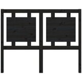  Posteljno vzglavje črno 125,5x4x100 cm trdna borovina, (20647969) | Shoptok.si