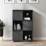 The Living Store Visoka omara siva 74x35x117 cm trdna borovina - Visoka Omarica, (21430192) Cene