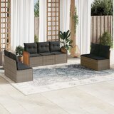 vidaXL 7-dijelni set vrtnih sofa sivi od poliratana | shoptok.hr