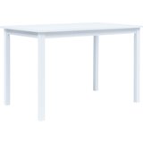 vidaXL Jedilna miza bela 114x71x75 cm trden les kavčukovca Cene