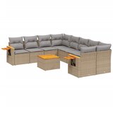  9-dijelni set vrtnih sofa s jastucima bež od poliratana | shoptok.hr