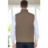 Dewberry 15240 Quilted Mens Vest with Fleece Inside-Khaki | Shoptok.si