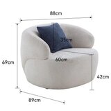 Atelier Del Sofa Fotelja Venedik, 88 x 69 x 89 cm, Bijela | Eponuda.ba