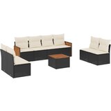  The Living Store Vrtna sedežna garnitura 9-delna z blazinami črn poli ratan - Vrtna Sedežna Garniture, (21451824) | Shoptok.si