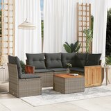 Maison Chic Seti vrtnega pohištva - Vrtna garnitura - Vrtni pohištvo set 6-delna z blazinami siv poli ratan, (21804214) | Shoptok.si