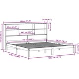 vidaXL Knjižna postelja brez vzmetnice vošč. rjava 180x200 cm borovina | Shoptok.si