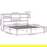 vidaXL Krevet s regalom za knjige bez madraca 180x200 cm od borovine | shoptok.hr
