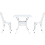  Set za vrtni bistro od 3 dijela bijelog livenog aluminija | shoptok.hr