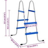  Bezenska lestev za prostostoječi bazen 84 cm jeklo in plastika | Shoptok.si