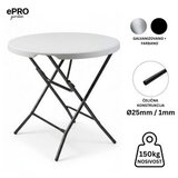  EPRO sklopivi baštenski sto Ø80 74cm, metal-plastika Cene