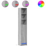 Maison Chic Komoda - Predalnik z LED siva sonoma 36x32,5x200 cm inženirski les, (21718860) Cene