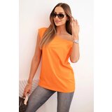 Kesi Women's blouse with one shoulder exposed orange Cene