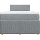 vidaXL Boxspring postelja z vzmetnico svetlo siva 120x190 cm blago | Shoptok.si