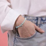 Disney Stitch Narukvica s perlicama, posrebrena Slike