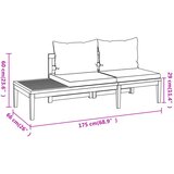  Vrtna sedežna garnitura 3-delna s temno sivimi blazinami, (20674885) | Shoptok.si