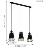 Eglo 49448 - visilica na sajli austell 3xE27/60W/230V | Eponuda.com