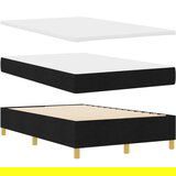vidaXL Box Spring Krevet s madracem i klupom crni 120x200 cm tkanina | shoptok.hr