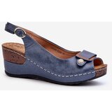EVENTO PE1 Women's Lightweight Wedge Sandals Comfort Shoe Blue Efravia | Shoptok.si