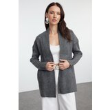 Trendyol Anthracite Wide Fit Soft Textured Knitwear Cardigan Cijene