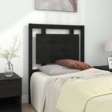  Uzglavlje za krevet crno 80,5 x 4 x 100 cm od masivne borovine | shoptok.hr