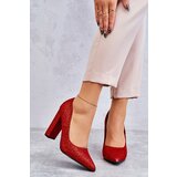 Kesi shiny pumps in red heels elmira Cene