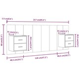  Posteljno vzglavje z omaricami dimljeni hrast konstruiran les, (20645123) | Shoptok.si