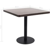 Bistro stol tamnosmeđi 80 x 80 cm MDF | shoptok.hr