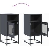 vidaXL Nočna omarica antracit 36x39x78 cm Hladno valjano jeklo | Shoptok.si