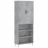 vidaXL Visoka komoda betonsko siva 69,5x34x180 cm inženirski les, (20956609) Cene