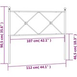  Metalno uzglavlje bijelo 107 cm | shoptok.hr